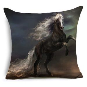 Western Rearing Palomino Horse Pillow Case